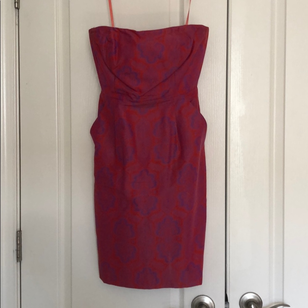 J Crew strapless dress. Total length 27”